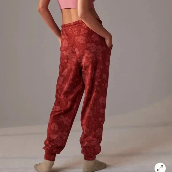 Anthropologie Saturday Sunday Cherry Red Lounge Pants Size M - Picture 3 of 9